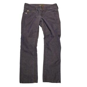 L.e.i. Jeans Womens 30 Purple Corduroy Straight Leg Stretch 5 Pocket Pants